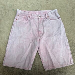 Levis 569 Denim Shorts Mens 38 Pink Jean Jorts